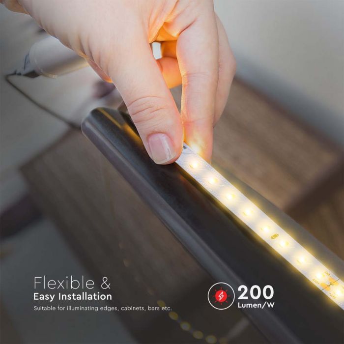 2696-i3_1 LED лента 4W/M 6400K IP20 24V VT-2835-90 V-TAC ролка 5 метра | AVStore