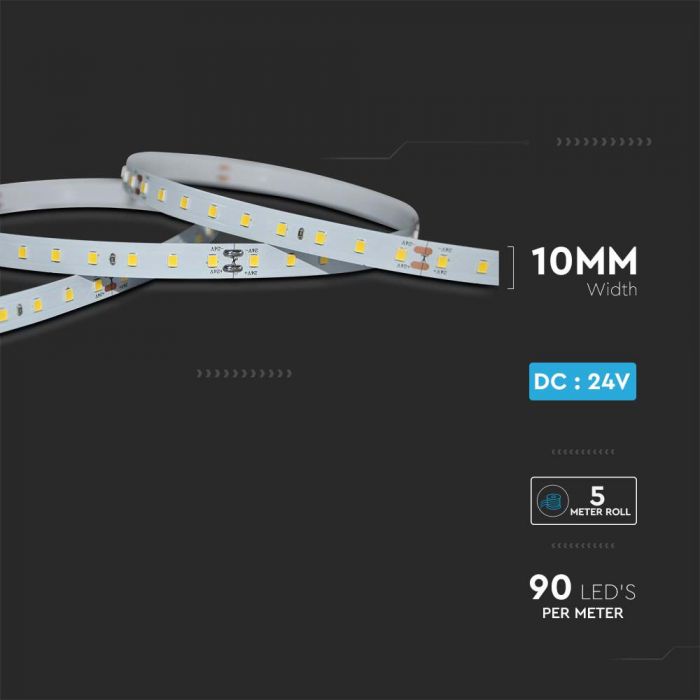 2696-i5_1_1 LED лента 4W/M 6400K IP20 24V VT-2835-90 V-TAC ролка 5 метра | AVStore