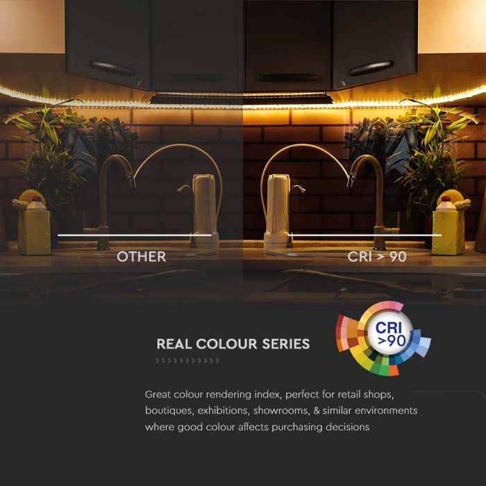 2696-i6_2 LED лента 4W/M 6400K IP20 24V VT-2835-90 V-TAC ролка 5 метра | AVStore