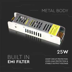 LED захранване V-TAC Slim 12V 25W IP20 VT-20026 | AVStore