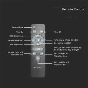 Линейна соларна LED лампа 18W 3IN1 120см V-TAC VT-120018 | AVStore