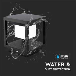 LED соларна лампа фенер със сензор за движение 2W 3000K VT-11022 V-TAC черна | AVStore