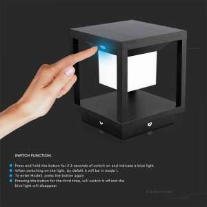 LED соларна лампа фенер със сензор за движение 2W 3000K VT-11022 V-TAC черна | AVStore