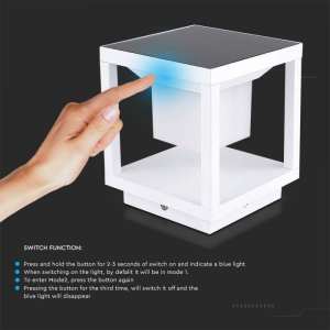 LED соларна лампа фенер със сензор за движение 2W 3000K VT-11022 V-TAC бяла | AVStore