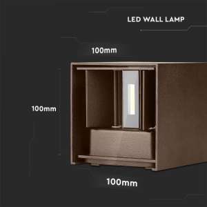 LED стенна лампа 20W 3000K VT-11120 V-TAC кафява | AVStore