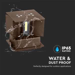 LED стенна лампа 20W 3000K VT-11120 V-TAC кафява | AVStore