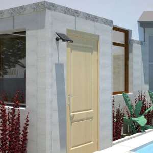 LED соларна стенна лампа със сензор за движение 8W 3000K VT-11108 V-TAC | AVStore