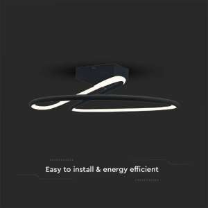 LED плафон кръгъл 20W 4000K VT-7763 V-TAC черен | AVStore