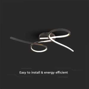 LED плафон 24W 3000K VT-7791 V-TAC черен | AVStore