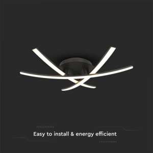 LED плафон 20W 3000K VT-7792 V-TAC черен | AVStore