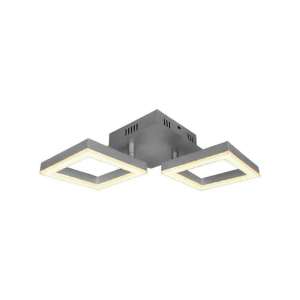 LED плафон квадратен 37W 3000K VT-7786 V-TAC сив | AVStore