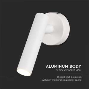 LED стенна лампа 2W 4000K VT-412 V-TAC бяла | AVStore