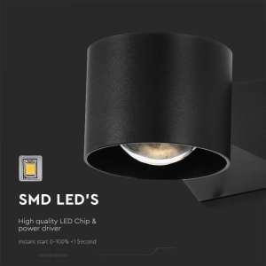 Стенна лампа 5W 4000K VT-1179 V-TAC черно | AVStore