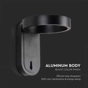 LED стенна лампа 5W 3000K+4000К VT-1180 V-TAC черна | AVStore