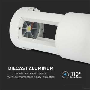 LED градинска лампа 10W 6400K VT-830 V-TAC бяла 25 см | AVStore