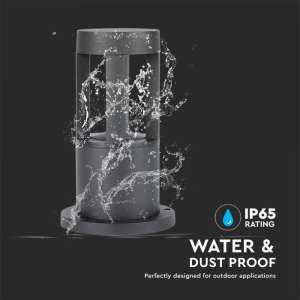 LED градинска лампа 10W 6400K VT-830 V-TAC черна 25 см | AVStore