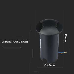 LED подземна лампа 1W 6500K VT-1161 V-TAC черна | AVStore
