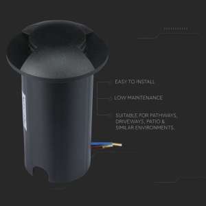 LED подземна лампа 1W 6500K VT-1161 V-TAC черна | AVStore