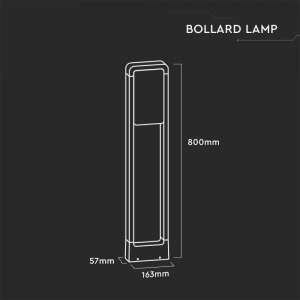 LED градинска лампа Samsung чип 10W 6400K VT-33 V-TAC черна | AVStore