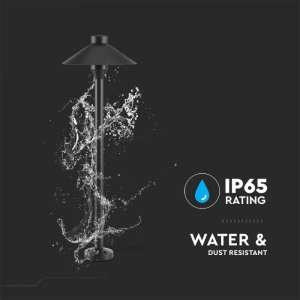 LED градинска лампа Samsung чип 7W 6400К VT-907 V-TAC черна | AVStore