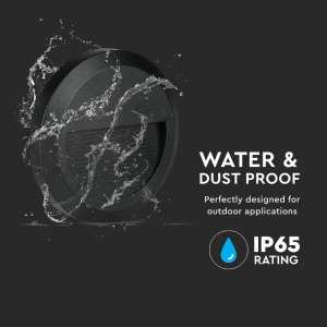 LED лампа за стъпала 2W 3000K VT-1142 V-TAC кръгла черна | AVStore