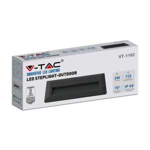 LED лампа за стъпала 3W 4000K VT-1162 V-TAC черна | AVStore