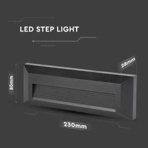 LED лампа за стъпала 3W 4000K VT-1162 V-TAC черна | AVStore