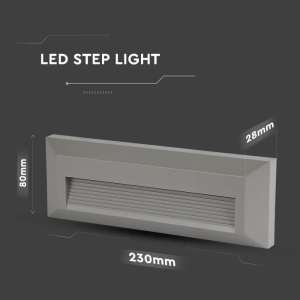 LED лампа за стъпала 3W 3000K VT-1162 V-TAC сива | AVStore