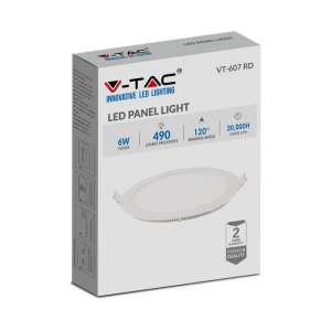 LED панел 6W 6400K V-TAC VT-607 12см | AVStore