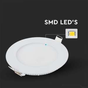 LED панел 6W 6400K V-TAC VT-607 12см | AVStore