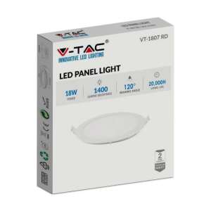 LED панел 18W 6400K V-TAC VT-1807 23см | AVStore