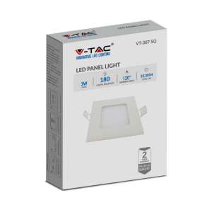 LED панел с EMC драйвер 3W 4000K V-TAC VT-307 8×8см | AVStore