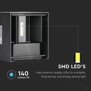 LED стенна лампа 5W 4000К VT-759 V-TAC черна | AVStore