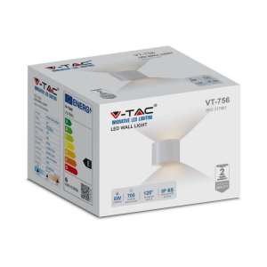 LED стенна лампа 5W 4000К VT-756 V-TAC бяла | AVStore