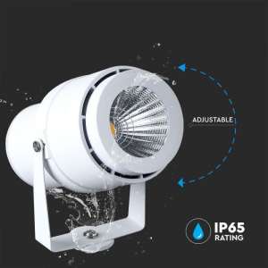 LED градинска лампа 12W 3000К VT-857 V-TAC бяла | AVStore