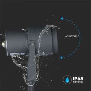 LED градинска лампа 12W 3000К VT-857 V-TAC сива | AVStore