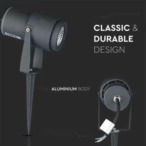 LED градинска лампа 12W 3000К VT-857 V-TAC сива | AVStore