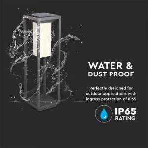 LED соларна стенна лампа със сензор за движение 2W 3000K VT-66 V-TAC сива | AVStore