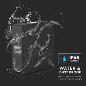 LED стенна лампа 4W 3000К VT-704 V-TAC чернаквадратна | AVStore