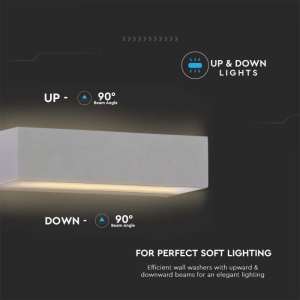 LED стенна лампа 9W 4000K VT-8056 V-TAC сива 17 см | AVStore