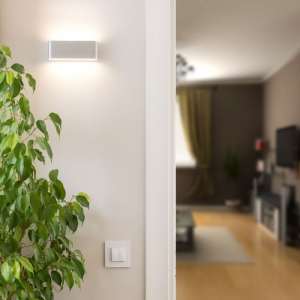 LED стенна лампа 12W 6400K VT-8057 V-TAC сива 23 см | AVStore