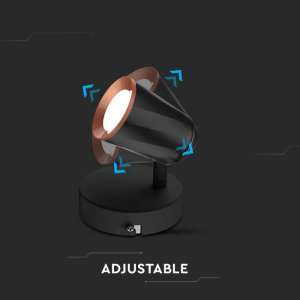 LED стенна лампа 6W 4000K VT-806 V-TAC черна | AVStore