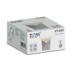 LED стенна лампа 5W 3000К VT-825 V-TAC бяла | AVStore