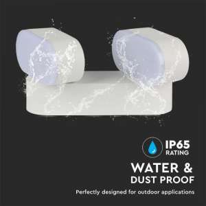 LED стенна двойна лампа 10W 3000K VT-814 V-TAC бяла | AVStore