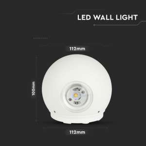 LED стенна лампа 4W 3000К VT-836 V-TAC бяла | AVStore