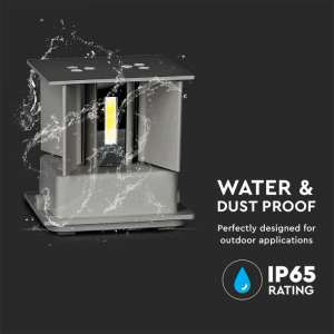 LED стенна лампа 11W 3000К VT-759-12 V-TAC сива | AVStore