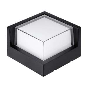 LED стенна лампа 12W 4000K VT-827 V-TAC черна квадратна | AVStore