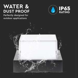 LED стенна лампа 12W 3000K VT-828 V-TAC черна квадратна | AVStore