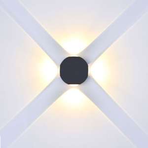 LED стенна лампа 4W 3000К VT-834 V-TAC черна | AVStore