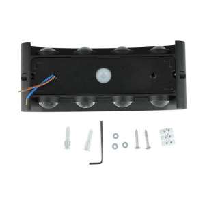 LED стенна лампа 7W 3000К VT-848 V-TAC черна | AVStore